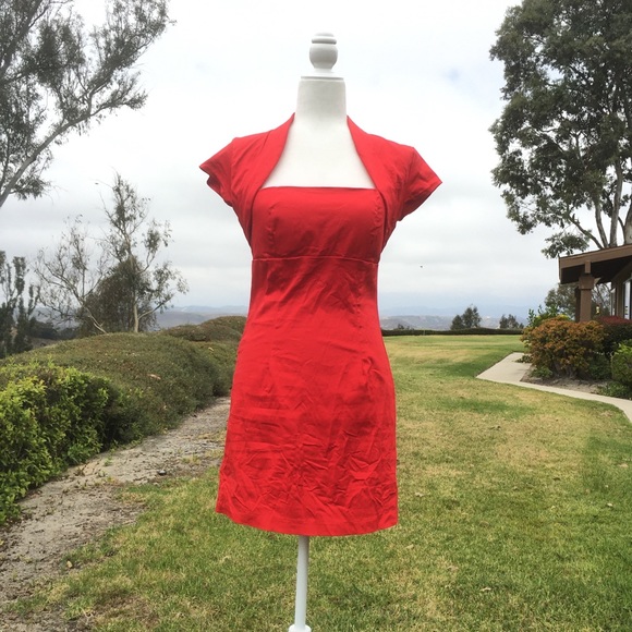 ixia Dresses & Skirts - Red collared dress with back cut out